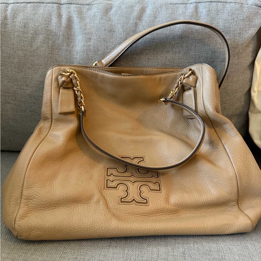 Tory Burch Brown Leather Shoulder Bag